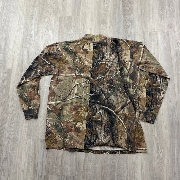 Vintage Cabelas Camo Long Sleeve Shirt Men's XL Mock Neck y2k Camouflage Hunting - Picture 6 of 7